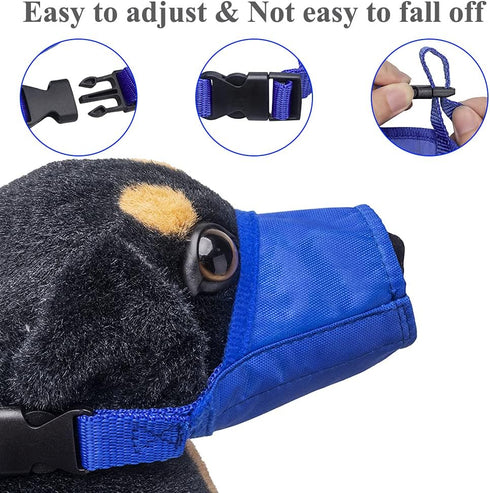 Coppthinktu Dog Muzzle Suit, 7PCS Adjustable Muzzles for Small Medium Large Dogs