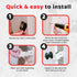 Steel Cat Door Strap and Latch, Sturdy Door Holder for Dogs and Kids, White Powder Coated Cat Door Latch
