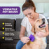 Hertzko Self-Cleaning Slicker Brush - Grooming Rake and Comb for Deshedding Long and Short-Haired Pets