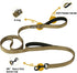 OneTigris Handled No-Pull Dog Walking Leash Long Traffic Leads for Medium to Large Dogs (Brown, 6FT)