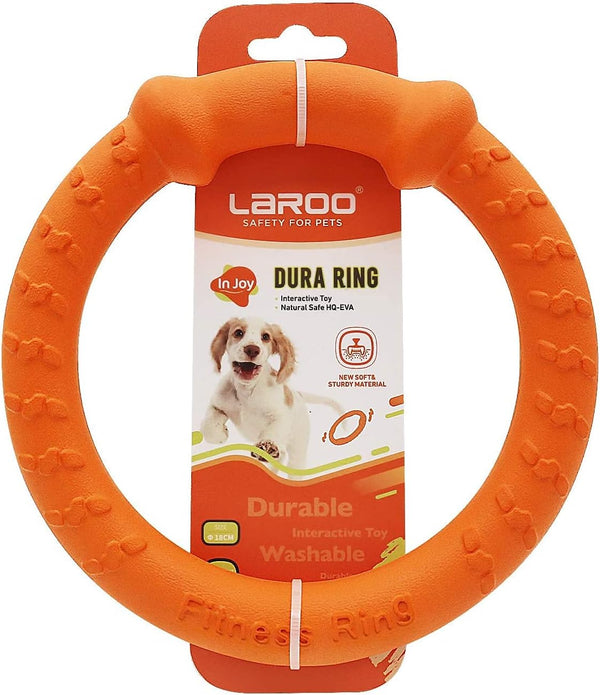 LaRoo Dog Flying Ring Toys, Floating Flying Disc Toys, Summer Pet Training Outdoor Durable Chew Toys for Medium and