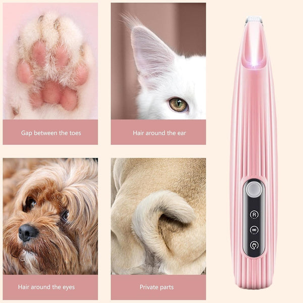 Vdaxvme Trimmers Quiet Electric Pet Clippers with Ceramic Cutting Body for Dog Paws Hair Maintenance Pet Grooming Tool