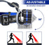 Rechargeable Headlamp, 8 LED 18000lm IPX4, Red Light Flashlight, USB Cable 8 Modes for Outdoors Camping Running Fishing