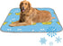 imiBBWQu Cooling Dog Bed Paper Sailboat Blue Yellow Dog Mats for Color Changing