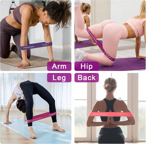 Resistance Bands for Working Out, 5 Resistance Levels for Home Fitness, Strength Training, Includes Guide and Carry Bag