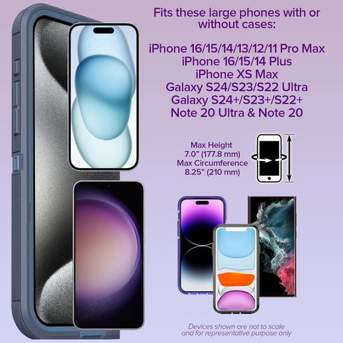 IP6 Running Belt for Men & Women, Universal Phone Waist Pack for Large Smartphones & Cases, Compatible with iPhone