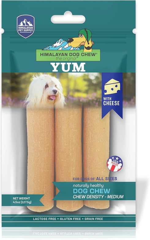 Himalayan Dog Chew Yak Cheese Dog Chews, 100% Natural, Gluten Free, Healthy & Safe, Medium, 4.5 oz