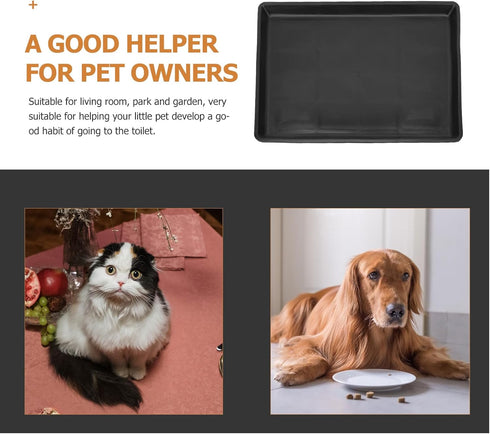 Cabilock 2pcs Pet Cage Tray Dog Poop Pan Accessory, Leakproof Plastic Crate Pan for Dog Kennel and Cat Cage