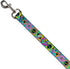 Buckle-Down Pet Leash, Dog Leash, Funky Alien Flowers Aqua Blue Multi Color, 4 Feet Long 1.0 Inch Wide