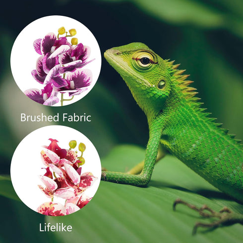 2pcs KALLORY Reptile Terrarium Artificial Plants Simulation Plant Decor for Tortoise Lizard Spider Frog Habitat
