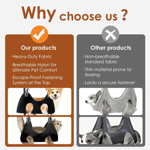 Mot Ycse Hammock Professional Dog Grooming Arm Kit with Adjustable & No-Sit Haunch Restraints All-in-One Solution
