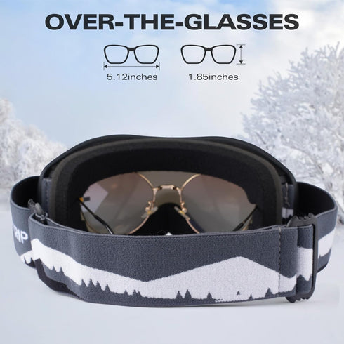Supertrip Ski Goggles for Men Women, Anti-Fog Snowboard Goggles with UV Protection for Youth