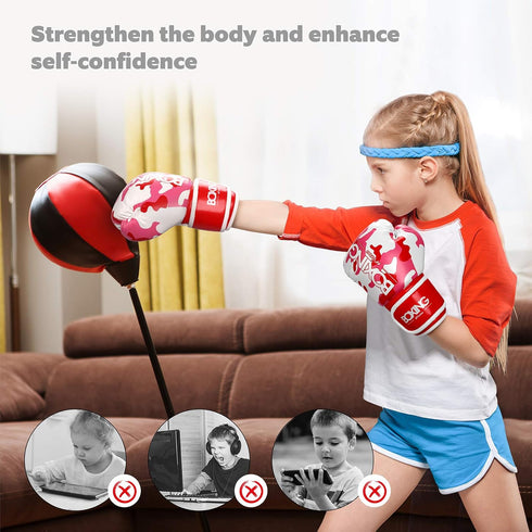 Kids Boxing Gloves for Children 3-9, Youth Boys Girls Toddler PU Cartoon Sparring Training Boxing Gloves