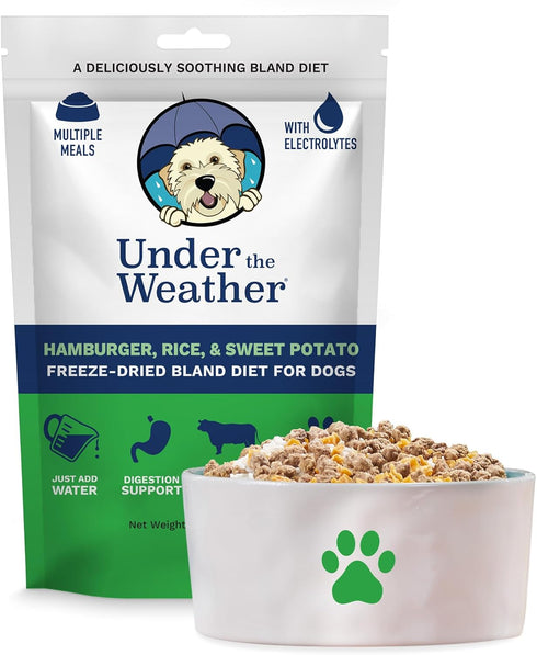 Under the Weather Bland Diet for Dogs, Easy to Digest Natural Freeze Dried 100% Human Grade Meats, 6oz Pack