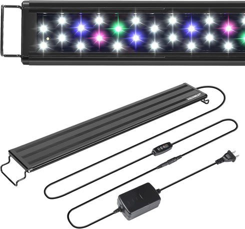 AQUANEAT LED Light for 24 to 30 Inch Aquarium, Auto On Off Timer, Full Spectrum, Adjustable Brightness, Daylight Mode