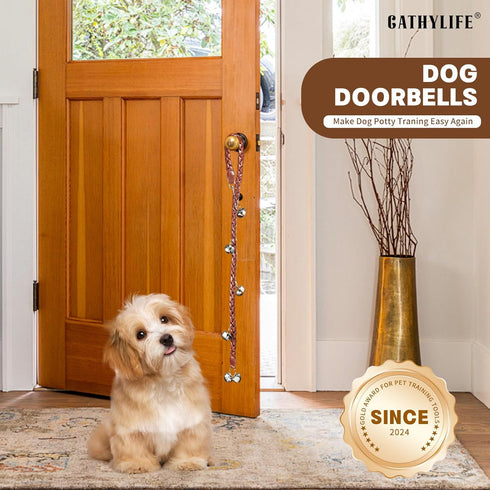 ZGLONG Dog Bells to Go Outside & Puppy Potty Training. Adjustable Dog Door Bell Ring to Go Potty. Handmade with Premium
