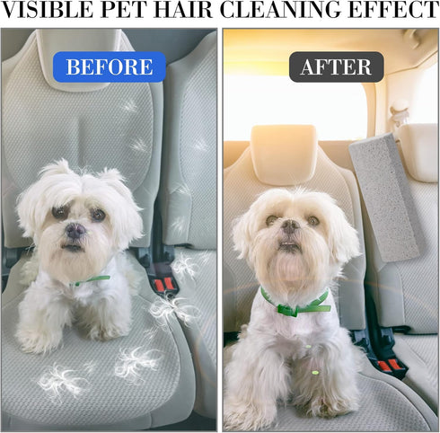 Loopeer 2 Pcs Pet Hair Remover Pumice Stone, 6 Inch Dog Fur Removal Tool for Cleaning Car Interior, Bedding, Carpet