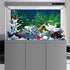 AWERT 48x20 inches Polyester Underwater Grass Plants Aquarium Background, Aquatic Plants Stone River Bed