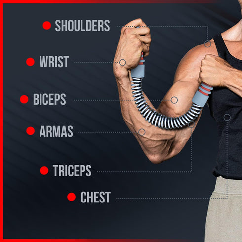 Zenooze's Power Twister Flex Bar - Ultimate Upper Body Exercise Equipment for Strengthening Chest and Arms