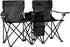 UDeuxff Folding Double Camping Chair w/Umbrella Beverage Holder Carrying Bag Cooler Fold Up Table, Large Bearing