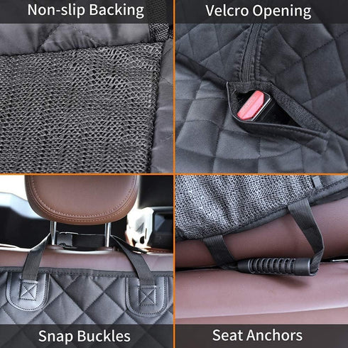 JSTHT Dog Car Seat Cover for Back Seat Waterproof Bench Seat Cover Protector Nonslip Durable Soft Pet Dog Back Seat