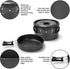 Peidesi 15pcs Camping Cookware Mess Kit - Portable Non-Stick Aluminum Alloy Cookware for Outdoor Cooking