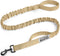 OutdoorMaster Bungee Dog Leash, Heavy Duty with Shock Absorption, 4 FT Tan Training Leash