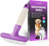 POODLIE Poodle Pet Dog Grooming Rake | Dematting Tool with Stainless Steel Shedding Comb, Purple Handle