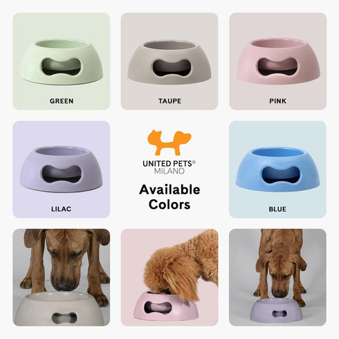 United Pets Pappy Dog Bowl for Dogs and Cats, BPA Free, Eco-Friendly, Made in Italy, Pink - 12 Oz