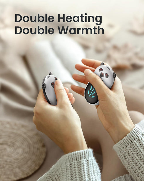 Rechargeable Hand Warmers 2 Pack, 6000mAh Electric Reusable Pocket Heater for Outdoor