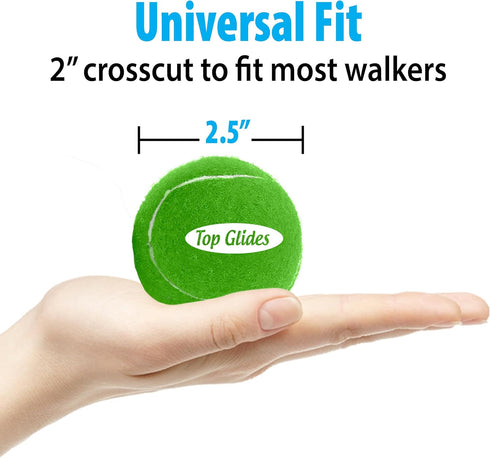 Top Glides Walker Tennis Ball Glides, Precut, Green