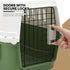 MoNiBloom 22-Inch Dog Crate, Hard-Sided Cat Carrier for Small Dogs and Cats, Green Travel Carrier