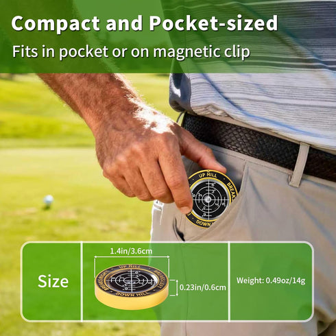 High Precision Golf Green Reader Funny Ball Marker Golf Putt Training Aid Bubble Level Golf Accessories Gifts for Men