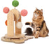 OFFKITSLY Cat Toy Ball Track,2-in-1 Interactive Cat Toy for Indoor Cats,Natural Sisal Ball