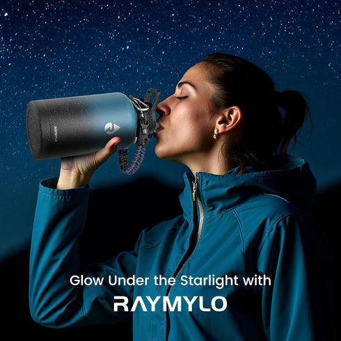 64oz 48H, RAYMYLO Insulated Water Bottle, Triple Wall Vacuum Stainless Steel Water Bottles - Keeps Cold Reusable Half