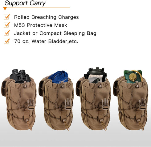 Tactical Molle EDC Utility Pouch, Drawstring Magazine Dump Pouch Compatible with Molle and Belt
