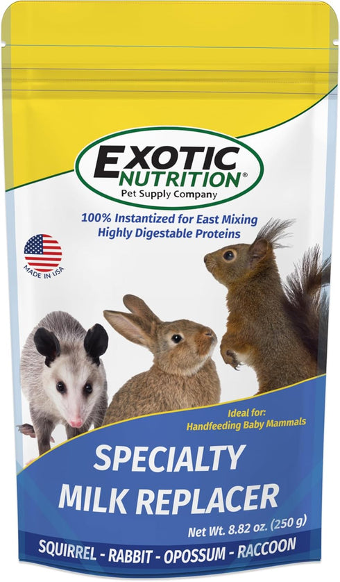 Milk Replacer - Healthy Powdered Formula Ideal for Baby Squirrels, Rabbits, Opossums,