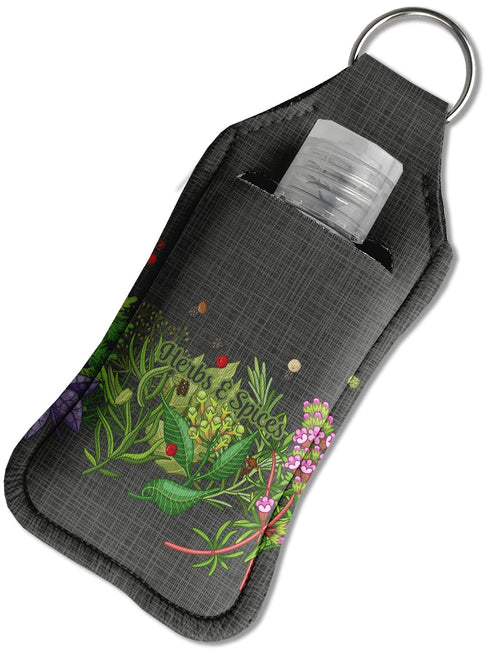 Custom Large Herbs & Spices Hand Sanitizer & Keychain Holder