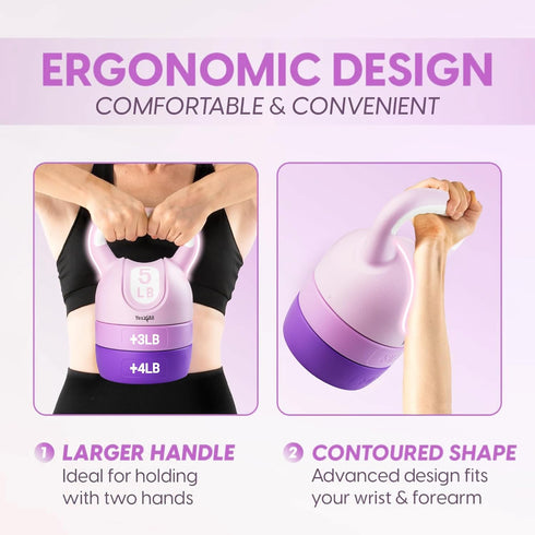 Yes4All Adjustable Kettlebell Sets for Strength Training - Versatile Kettlebells for Workouts