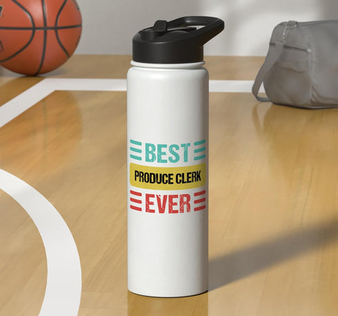 Produce Clerk Shirts & Gifts Produce Clerk Stainless Steel Insulated Water Bottle