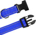 TagME Reflective Nylon Dog Collars, Adjustable Classic Collar with Quick Release Buckle for Large Dogs, Royal Blue