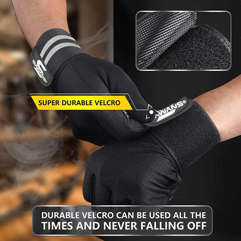 SAWANS Fingerless Gym Gloves with Wrist Support for Fitness Training