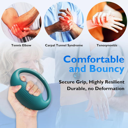 FitBeast Stress Balls for Adults - Hand Exercise Balls for Rehabilitation, 3 Resistance Levels Squeeze Balls, Ideal for