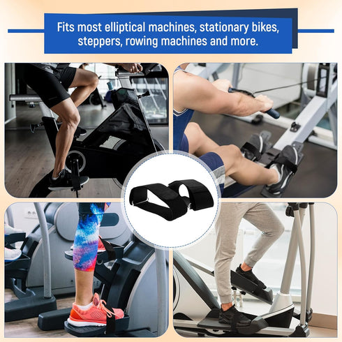 Universal Elliptical Machine Pedals Straps, Adjustable Trainer Straps for Fitness Home Sports Office Accessories