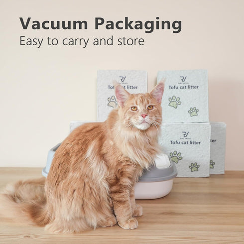 Tofu Cat Litter, 24 lb, Ultra Absorbent, Strong Clumping, Flushable, Low Tracking, Dust-Free, Green Tea (4 Packs)