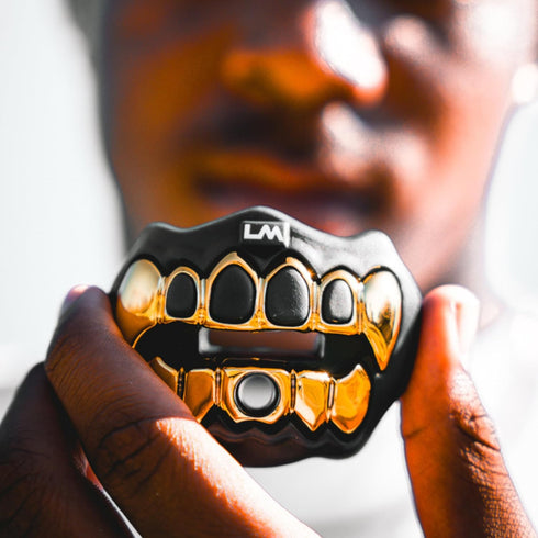 Loudmouth Football Mouth Guard - 3D Chrome Grillz Mouthpiece for Adult & Youth Football Accessories