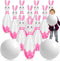 Foilswirl 12 Pcs Kids Easter Bunny Bowling Set with 10 Bunny Bowling