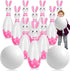 Foilswirl 12 Pcs Kids Easter Bunny Bowling Set with 10 Bunny Bowling