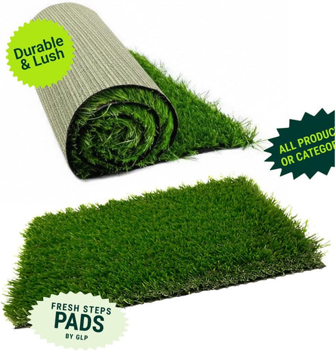 Green Label Products (4-Pack) 20x25 Artificial Grass Dog Potty Grass Pad Replacement Reusable Dog Grass Pads for Indoor