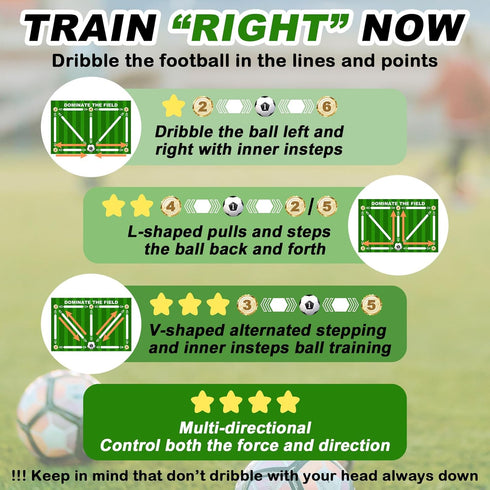 Football Footstep Training Mat, Soccer Skills Training Equipment